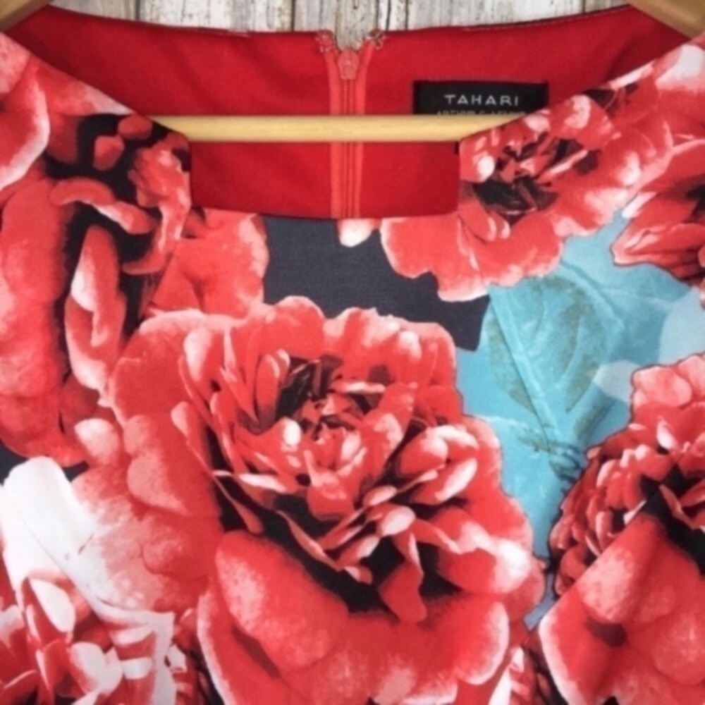 Tahari Floral Fitted Dress - Picture 3 of 6